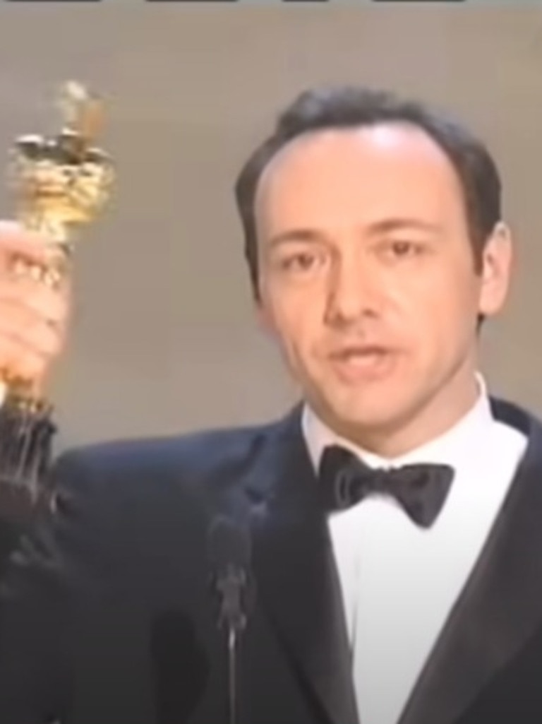 Kevin Spacey accepts the Best Actor award …