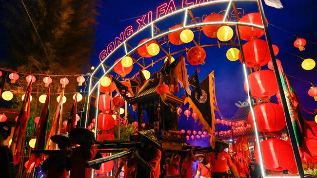 Preparations for the Chap Go Meh festival in West Kalimantan in early February. Picture: AFP