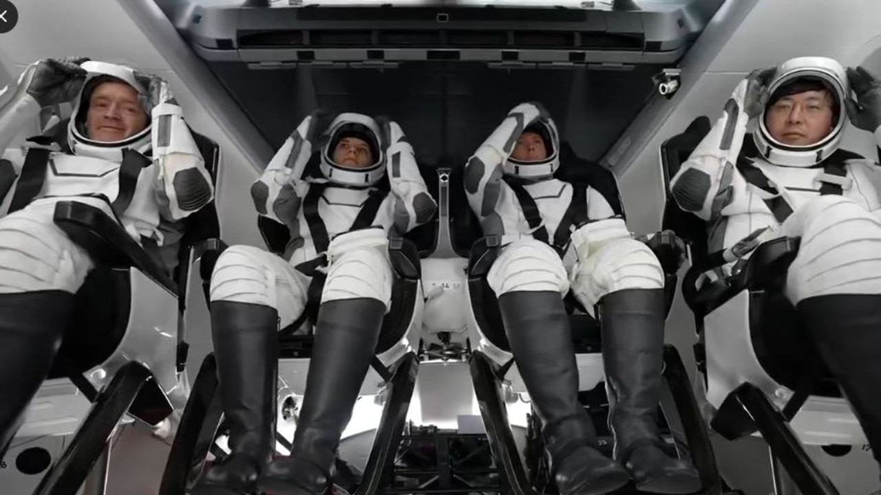 Fram2 crew members suffered motion sickness but were only in space for four days. Picture: https://x.com/Icetrek/status/1906637741099467112/video/1