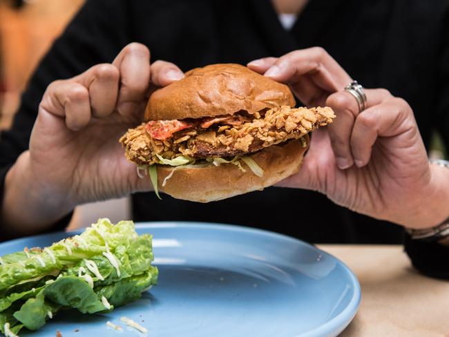 The spicy buttermilk chicken burger from The Walrus.