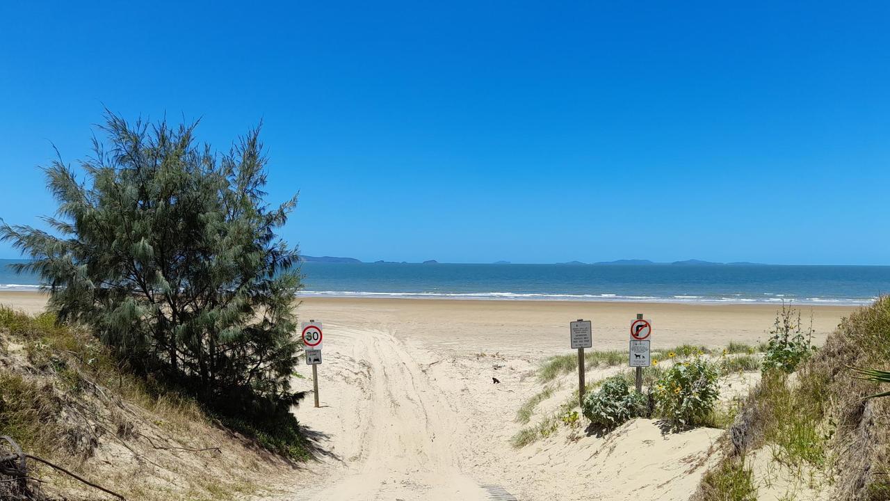 A vehicle access to Farnborough Beach at Yeppoon.