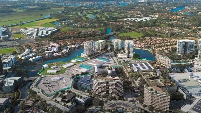 The proposed satellite Athletes Village for the 2032 Olympics Games at Collyer Quays in Robina.