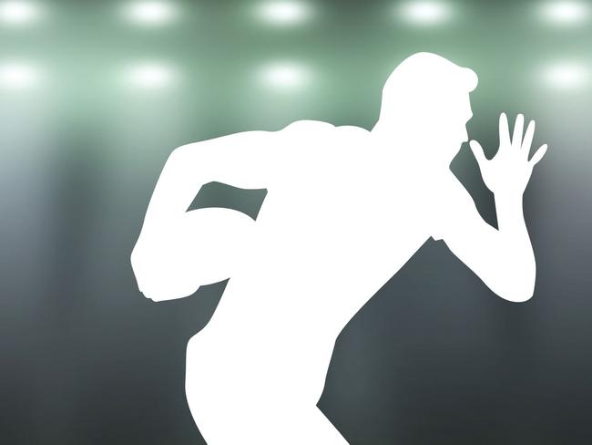 A rugby league silhouette.