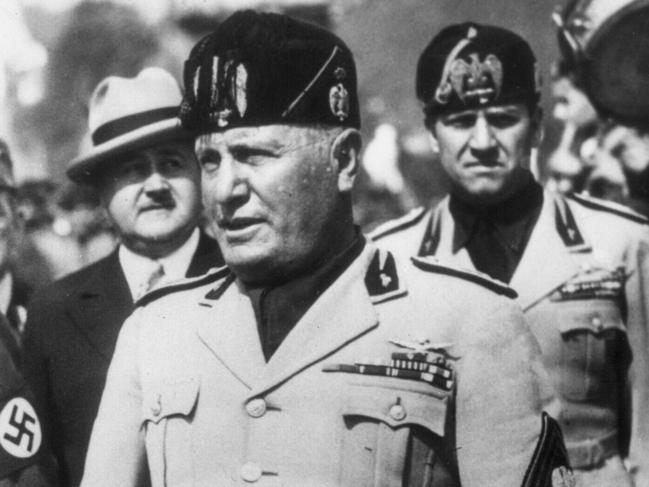 Italian dictator Benito Mussolini.