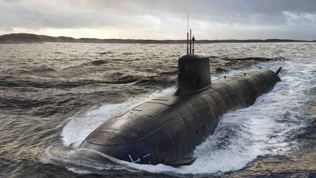 UNDATED ADF IMAGE: Nuclear Powered Submarine - Virginia Class - Digital Mock-up. Picture: Supplied via NCA NewsWire