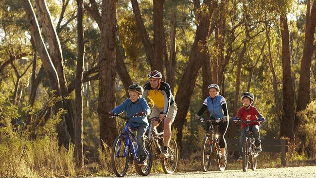 Discover some of Bendigo’s most well-known sites by riding down the Bendigo creek bike trail. Picture: Supplied