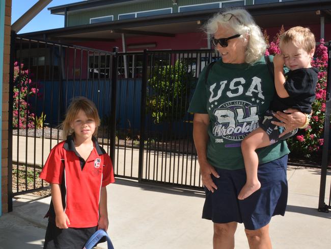 Lily on the first day of school at Our Lady of Southern Cross College