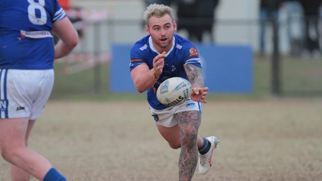 Hooker Kynan English put in another busy performance for Narellan. Picture Steve Montgomery