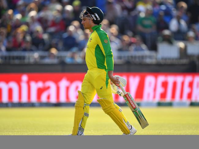 Marcus Stoinis struggled with the bat - and aggravated his side strain. Picture: Getty