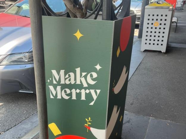 Stonnington City Council has come under fire for its 'Make Merry' Christmas decorations