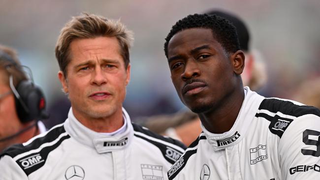 Brad Pitt and Damson Idris in a scene from Apex. Picture: Getty Images