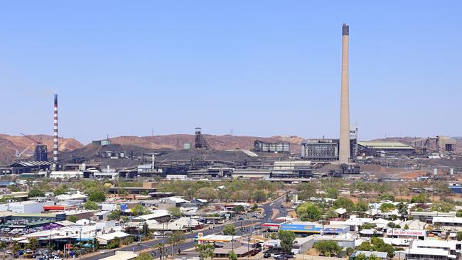 The Mount Isa Mines site dominates the town’s landscape. Picture: BeyondImages