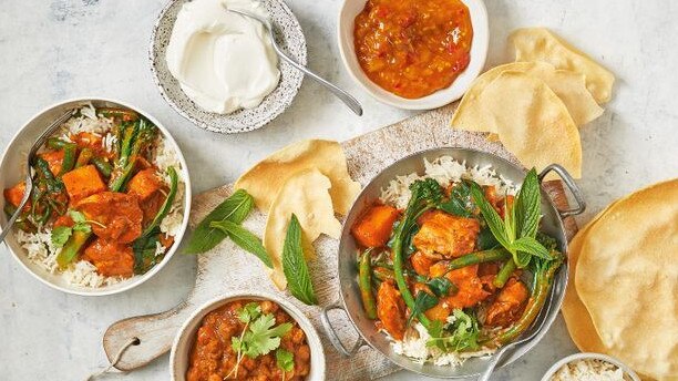 This butter chicken is packed with veggies.