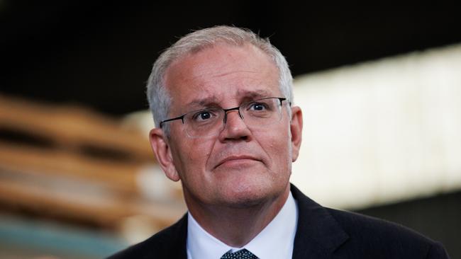 With his opponent out sick with Covid, Scott Morrison has enjoyed a week of unprecedented control as the election campaign hits the halfway mark. Picture: Jason Edwards