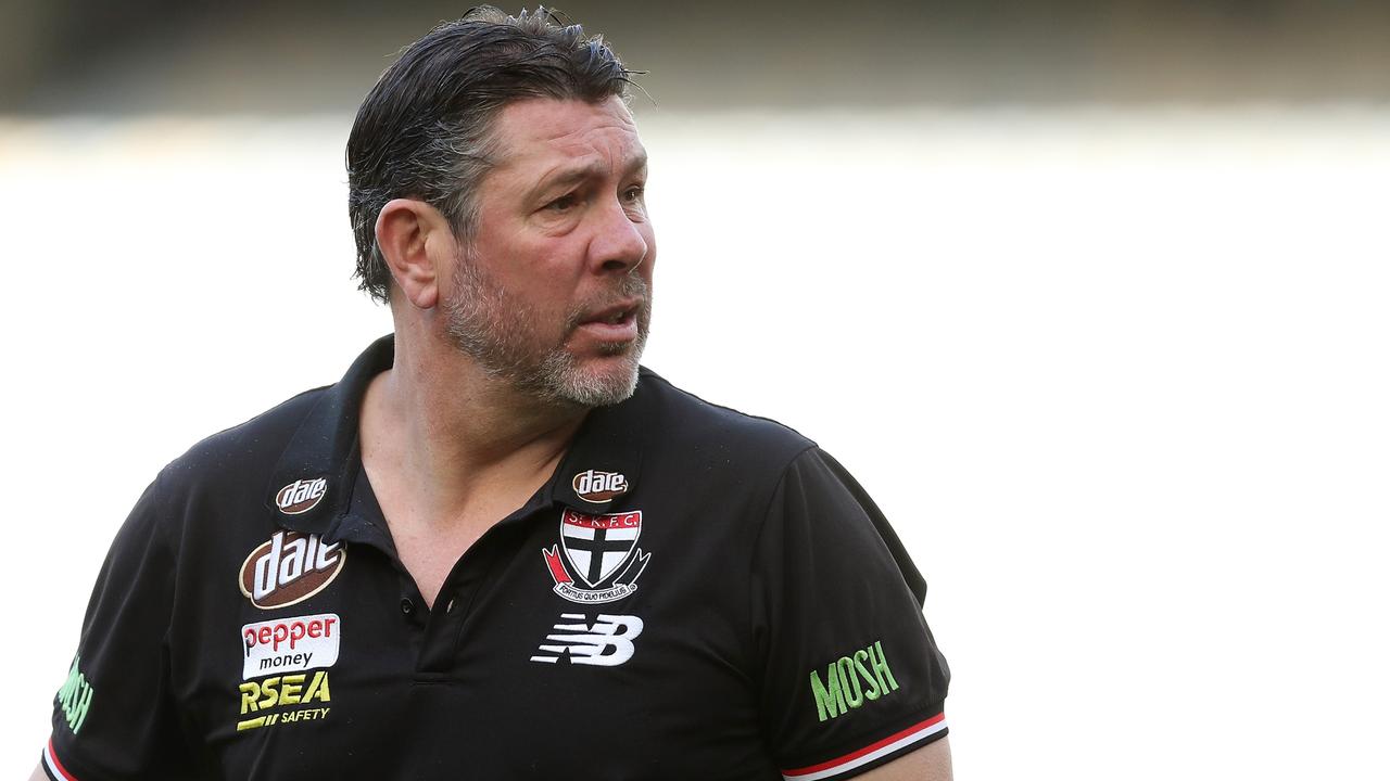 Brett Ratten was concerned with the state of Optus Stadium . (Photo by Will Russell/AFL Photos via Getty Images)