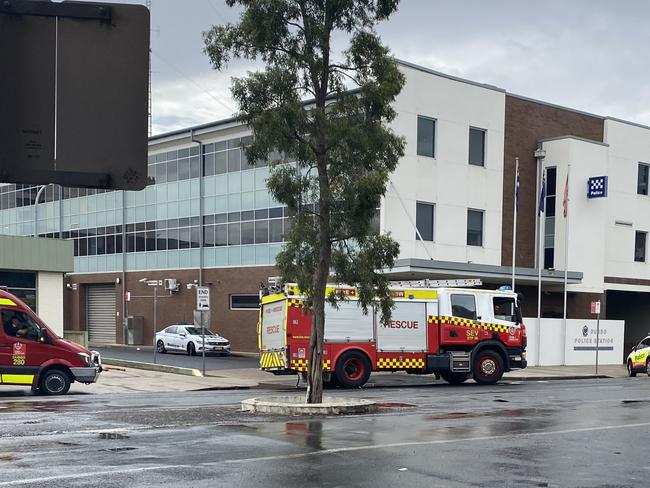 Suspicious substance delivered to Dubbo Police Station. Photo: Tijana Birdjan