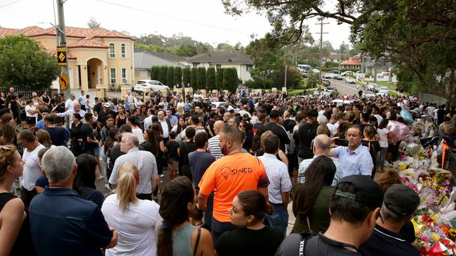 The crowd was so large it blocked local traffic. Picture: Jonathan Ng