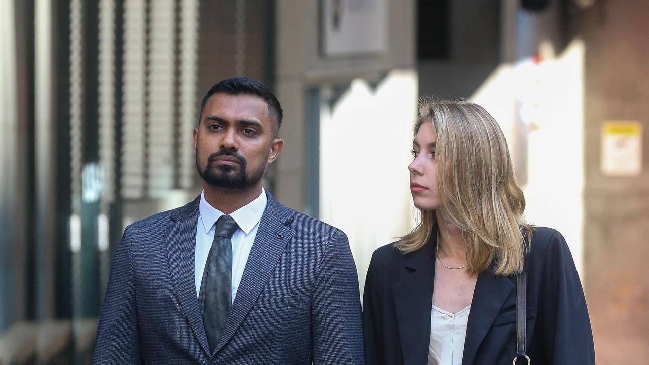 Danushka Gunathilaka arrived at court hand-in-hand with a blonde woman. NCA Newswire/ Gaye Gerard