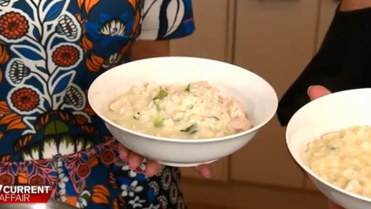 Louise found Aldi’s end result of the risotto (left) was more watery but may just need longer to cook.