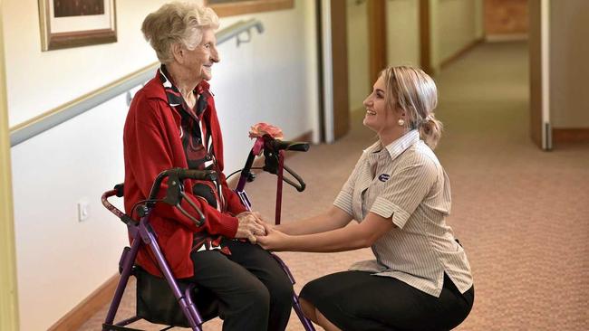 Aged Care is an area that will require more trained staff in the near future. . Picture: Bev Lacey