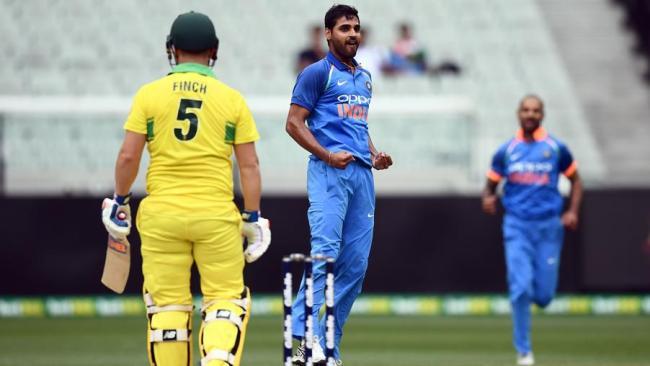 Aaron Finch was dismissed for 14