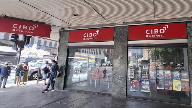 Cibo Espresso cafe on the corner of King William St and Grenfell St closed down in March 2025. Picture: Agnes Gichuhi