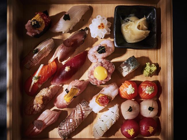 The Deluxe sushi box at Kisume. Picture: Supplied