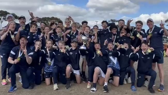 National champions: Victoria's triumphant 12 and under football side. Picture: Supplied