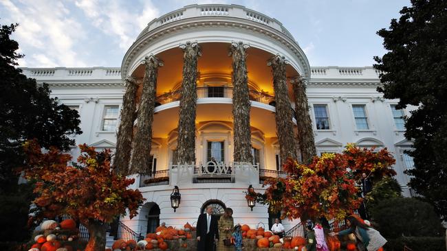 The White House was decked out in Halloween decorations for the annual trick-or-treat event. Picture: AP Photo/Jacquelyn Martin