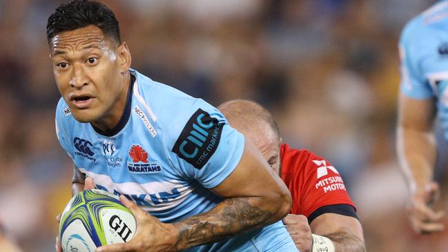 Israel Folau is the Super Rugby try scoring record holder but is unlikely to add to his tally. Picture: AAP Image/Paul Barkley