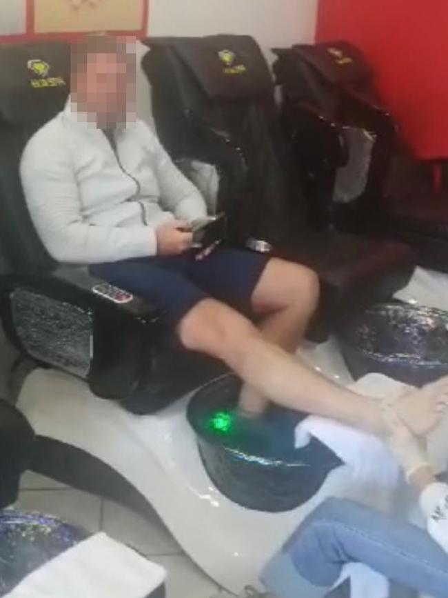 An NRL assistant coach was spotted getting a pedicure last week.