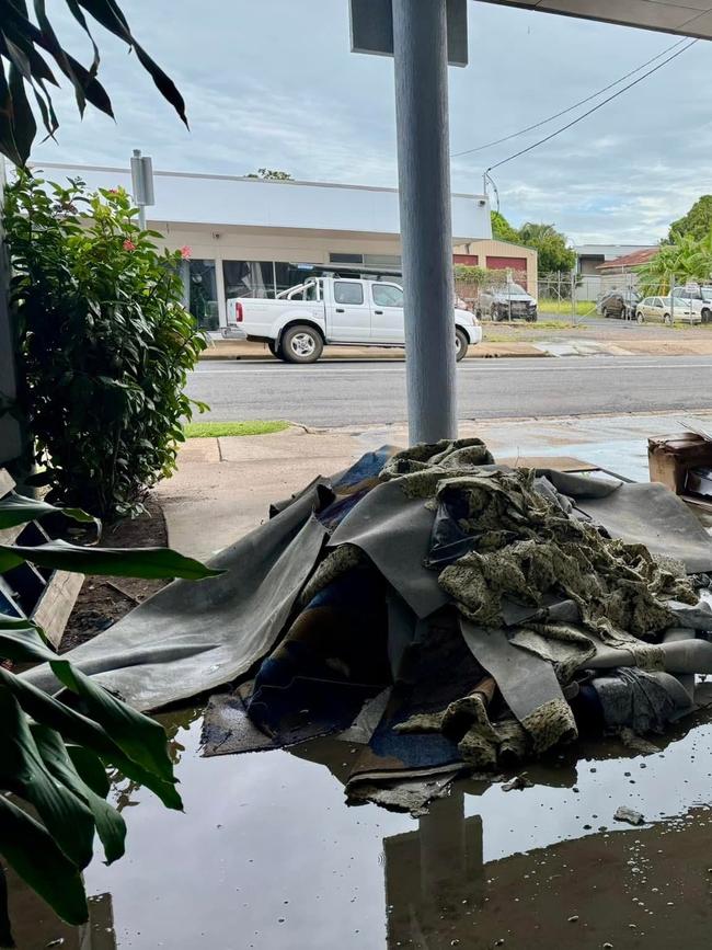 The clean-up is underway at Hervey Bay RSL.