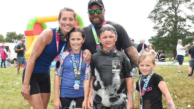 Adele and Leith Parker with children Zarli, Vann and Navaha. Picture: David Smith