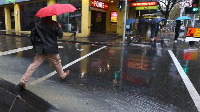 Rain has lashed parts of Victoria and Melbourne causing flooding. Picture: Getty