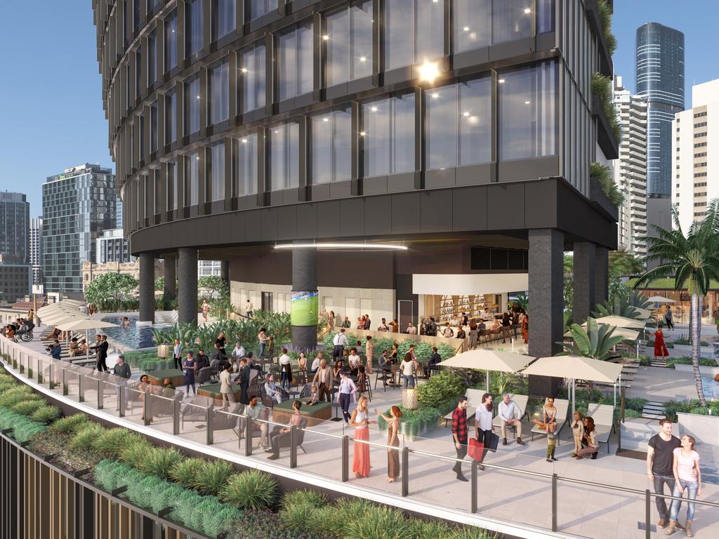 A render of the Leisure Deck at Queen's Wharf. Picture: The Star Entertainment Group