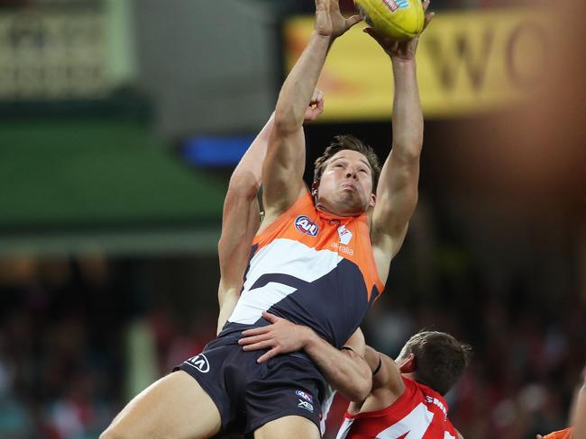 Toby Greene was lethal near goal, and strong in the air. Picture. Phil Hillyard