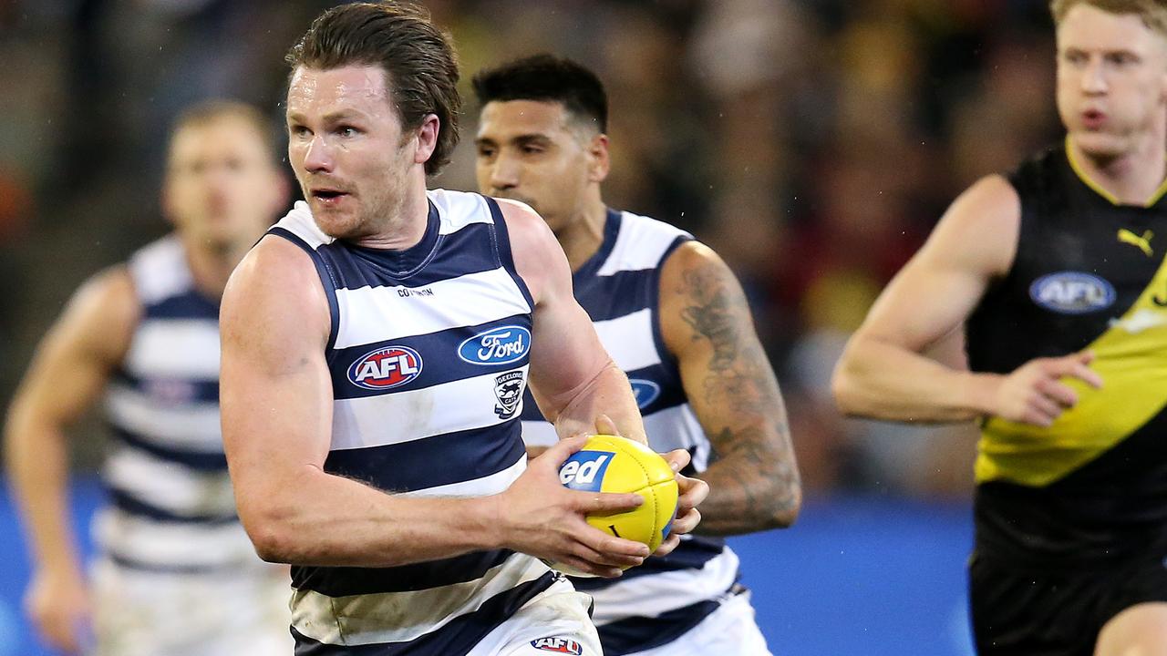 Patrick Dangerfield must play predominantly as a midfielder in 2019, Mick McGuane writes. Picture: Michael Klein