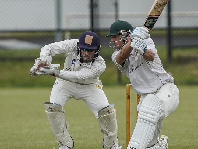 Blake Nicolic batting for Box Hill against Brighton.