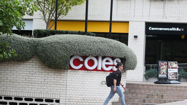 The share market was buoyed by supermarket giant Coles which reported better-than-expected first-half results. Picture: NCA NewsWire / Gaye Gerard