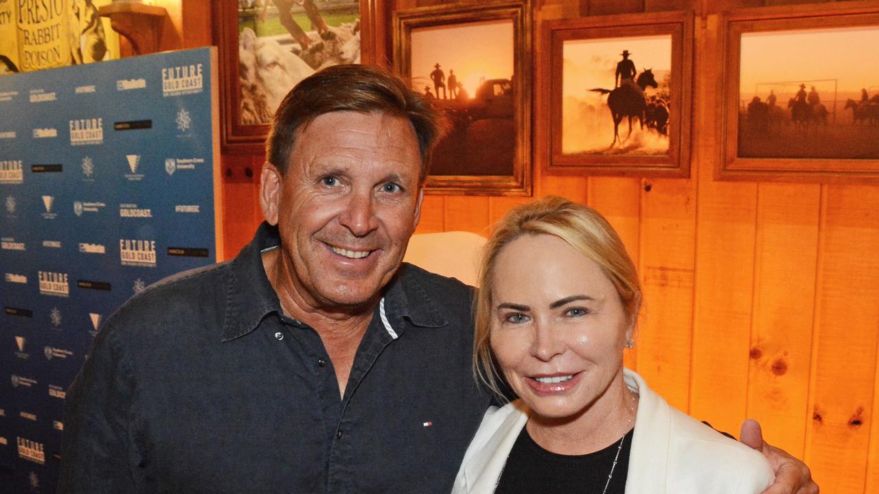 Michael Bohl and Judy Brinsmead at Future Gold Coast lunch at Outback Spectacular, Oxenford. Picture: Regina King