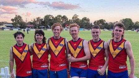 Mack Pederick (second from right) has been a young gun of the Mallee FL. Picture: Peake Football Club