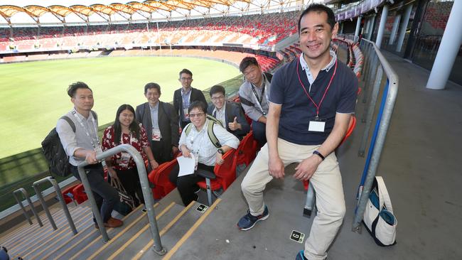 Tetsuro Koga (front Right) with members of the Taiwan Government delegation. Pic Mike Batterham