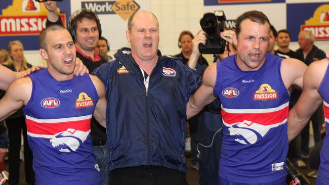 He spent 2005 to 2011 as coach of the Western Bulldogs. Picture: AAP Image/David Crosling.