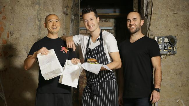 Co-Owners of eatery "The Standard" Sam Chang, Christian Ryan and Will Priestley are extending the space of the restaurant to include a late night diner space.