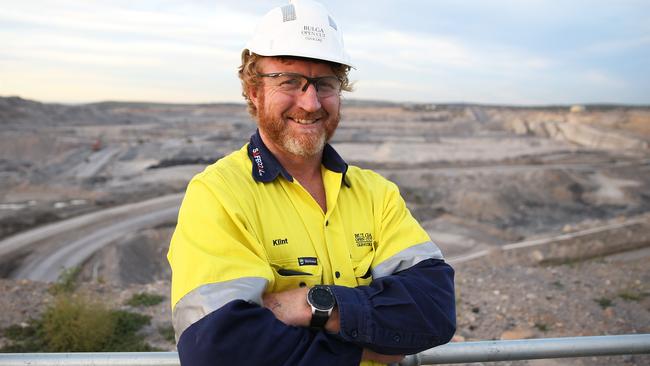 Coal mine supervisor Klintyn Dawson on site at Bulga Open Cut south of Singleton. Picture: Peter Lorimer.