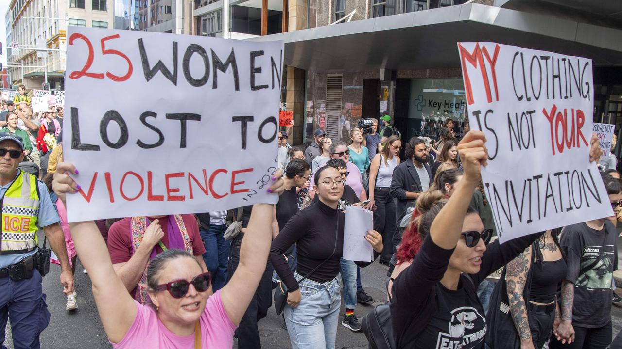 The protesters marched from Belmore Park to Hyde Park in Sydney. NewsWire / Simon Bullard.
