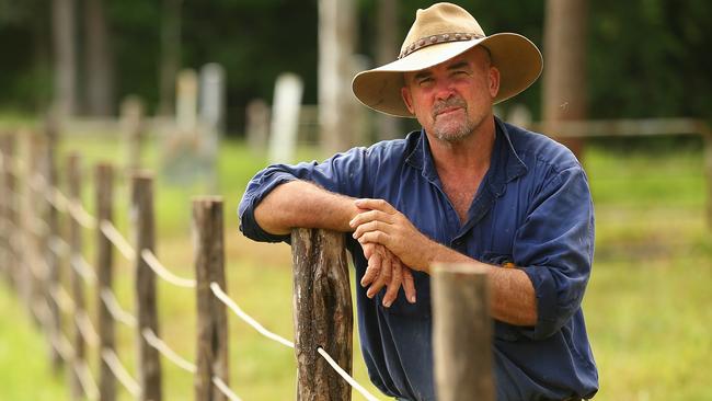 3/3/2017: Former Rugby League great, Martin Bella, on his property about 70km south of Mackay, QLD. Bella is now a local councillor and is concerned fot the region. Lyndon Mechielsen/The Australian