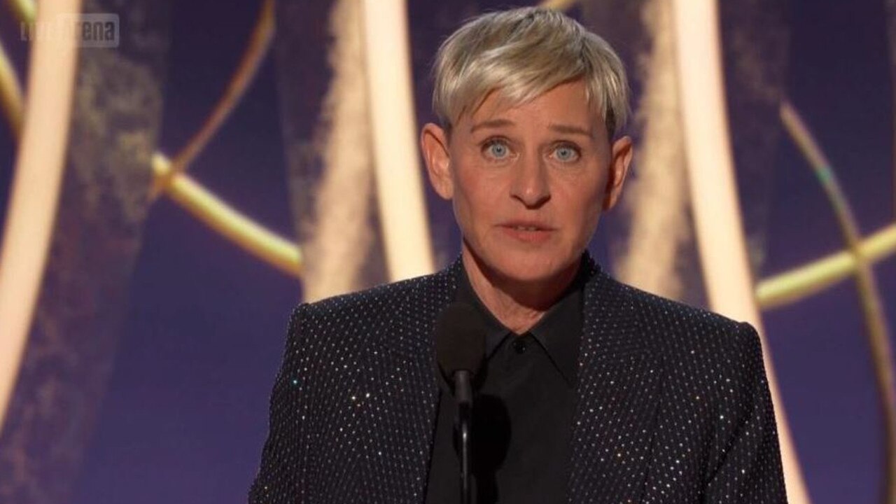 Ellen hosting the 2020 Golden Globes.