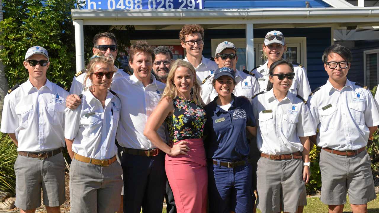 Lady Musgrave Experience Owner, Brett Lakey and Kate Jones with Cameron Lee, James Mason, Phil Mitchell, Danny Layer, Levi Stringer, Johnny Chang, Georgia Dayman, Natalie Lobartolo, Mandy Wong, Rhyanon Powell, Chris Garraway. Picture: Rhylea Millar