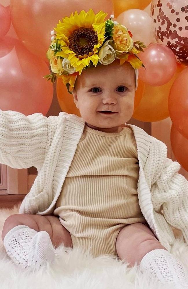 Little Lola’s crooked smile was a sign of cancer. Picture: Supplied